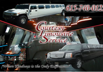Collage of Services provided by Courtesy Limousine